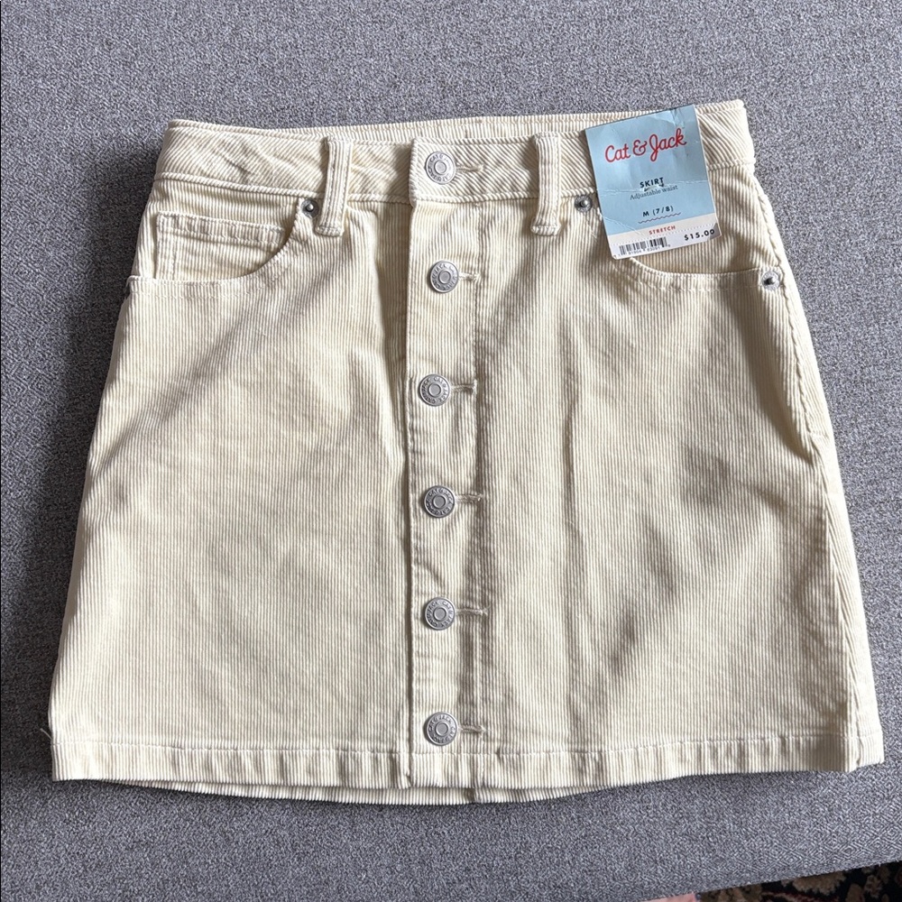 Cat & Jack Light Tan Button-Down Skirt